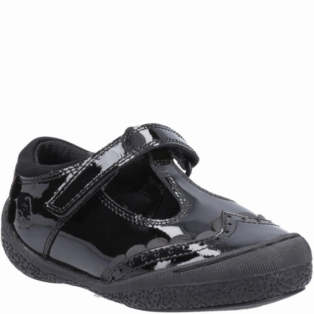 Hush Puppies Mabel Patent Infant School Shoes Kids Tennis Shoes,Toddler Athletic Shoes,Youth Casual Shoes