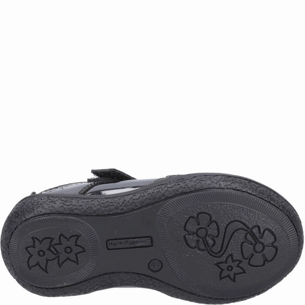 Hush Puppies Mabel Patent Infant School Shoes Girls Sneakers Girls Running Shoes
