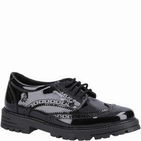 Hush Puppies Maxine Patent Junior School Shoes Kids Tennis Shoes,Toddler Athletic Shoes,Youth Casual Shoes