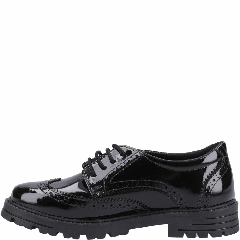 Hush Puppies Maxine Patent Junior School Shoes Girls Sneakers Girls Running Shoes