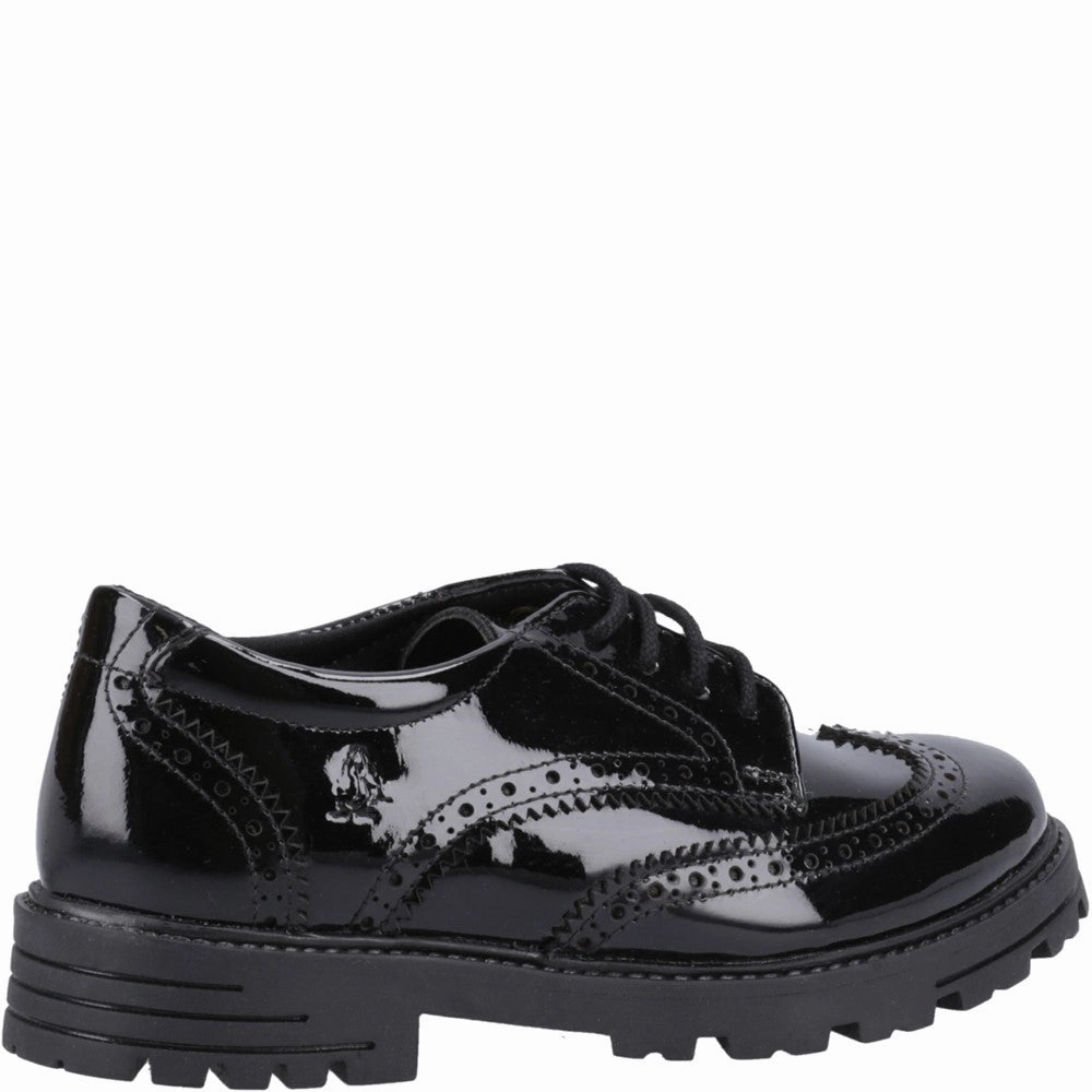 Hush Puppies Maxine XL Patent Senior School Shoes Girls Sneakers Girls Running Shoes