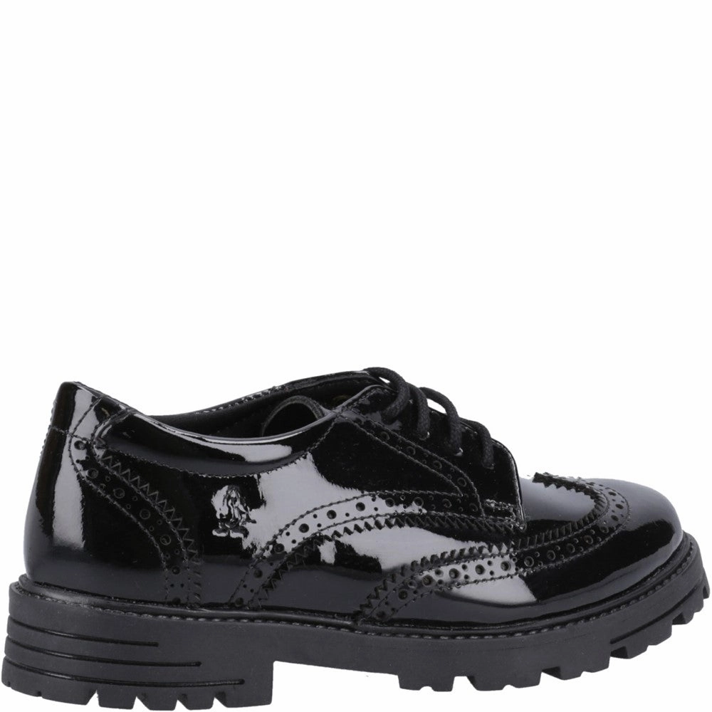 Hush Puppies Maxine XL Patent Senior School Shoes Girls Sneakers Girls Running Shoes