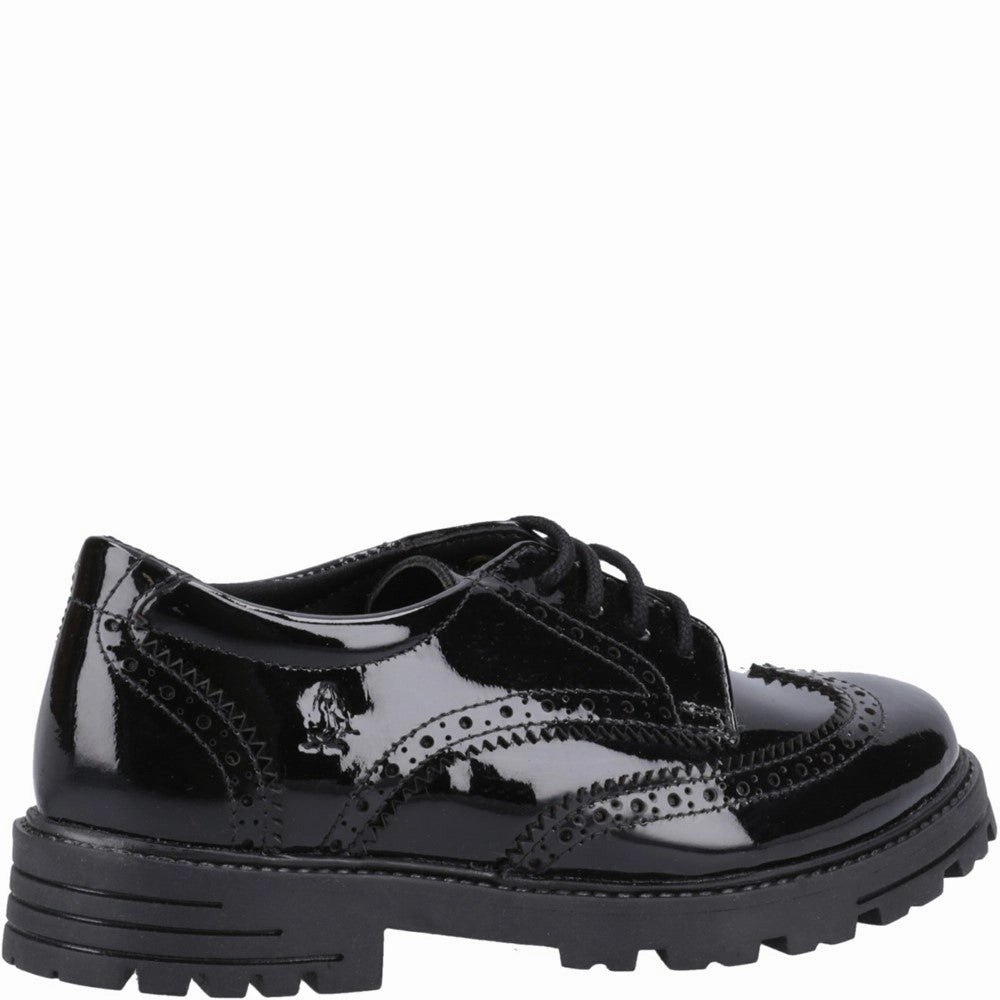 Hush Puppies Maxine XL Patent Senior School Shoes Girls Sneakers Girls Running Shoes