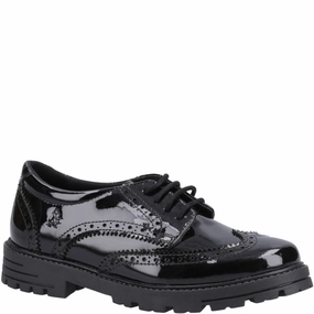 Hush Puppies Maxine XL Patent Senior School Shoes Kids Tennis Shoes,Toddler Athletic Shoes,Youth Casual Shoes