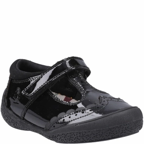 Hush Puppies Rae T-Bar Patent Infant School Shoes Kids Tennis Shoes,Toddler Athletic Shoes,Youth Casual Shoes