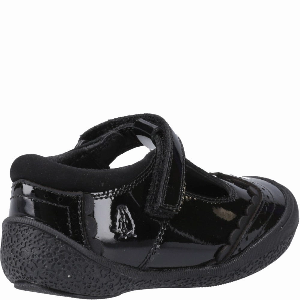 Hush Puppies Rae T-Bar Patent Infant School Shoes Girls Sneakers Girls Running Shoes