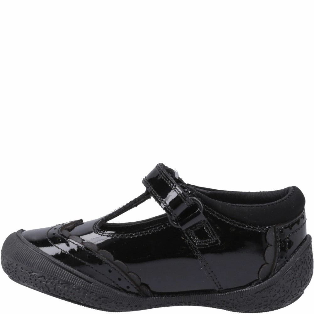 Hush Puppies Rae T-Bar Patent Infant School Shoes Girls Sneakers Girls Running Shoes