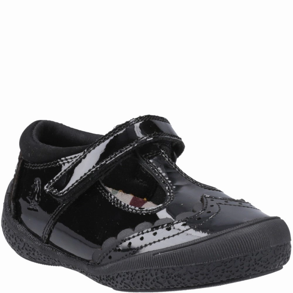 Hush Puppies Rae T-Bar Patent Infant School Shoes Kids Tennis Shoes,Toddler Athletic Shoes,Youth Casual Shoes