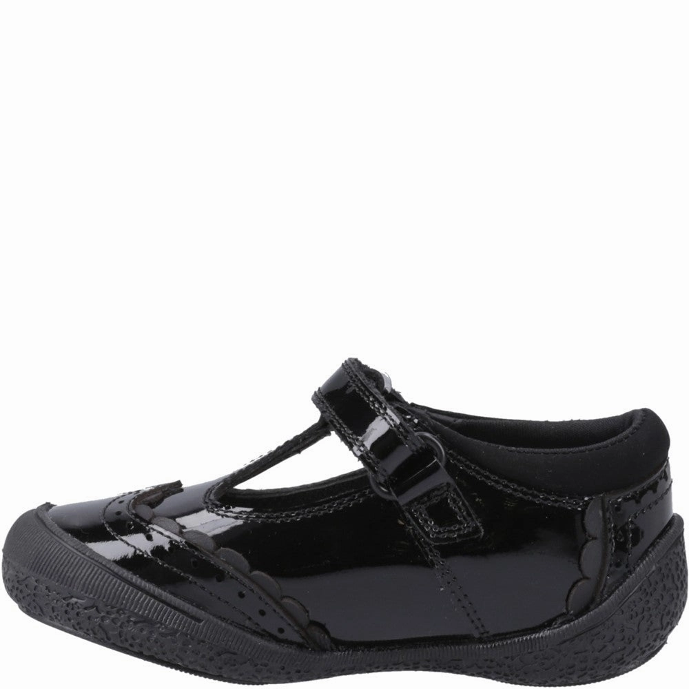 Hush Puppies Rae T-Bar Patent Infant School Shoes Girls Sneakers Girls Running Shoes