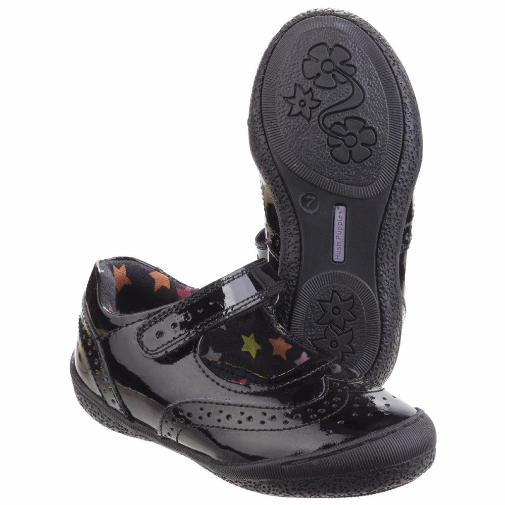 Hush Puppies Rina Patent Junior School Shoes Girls Sneakers Girls Running Shoes