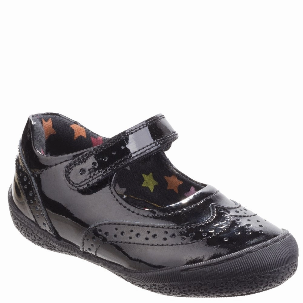 Hush Puppies Rina Patent Junior School Shoes Kids Tennis Shoes,Toddler Athletic Shoes,Youth Casual Shoes