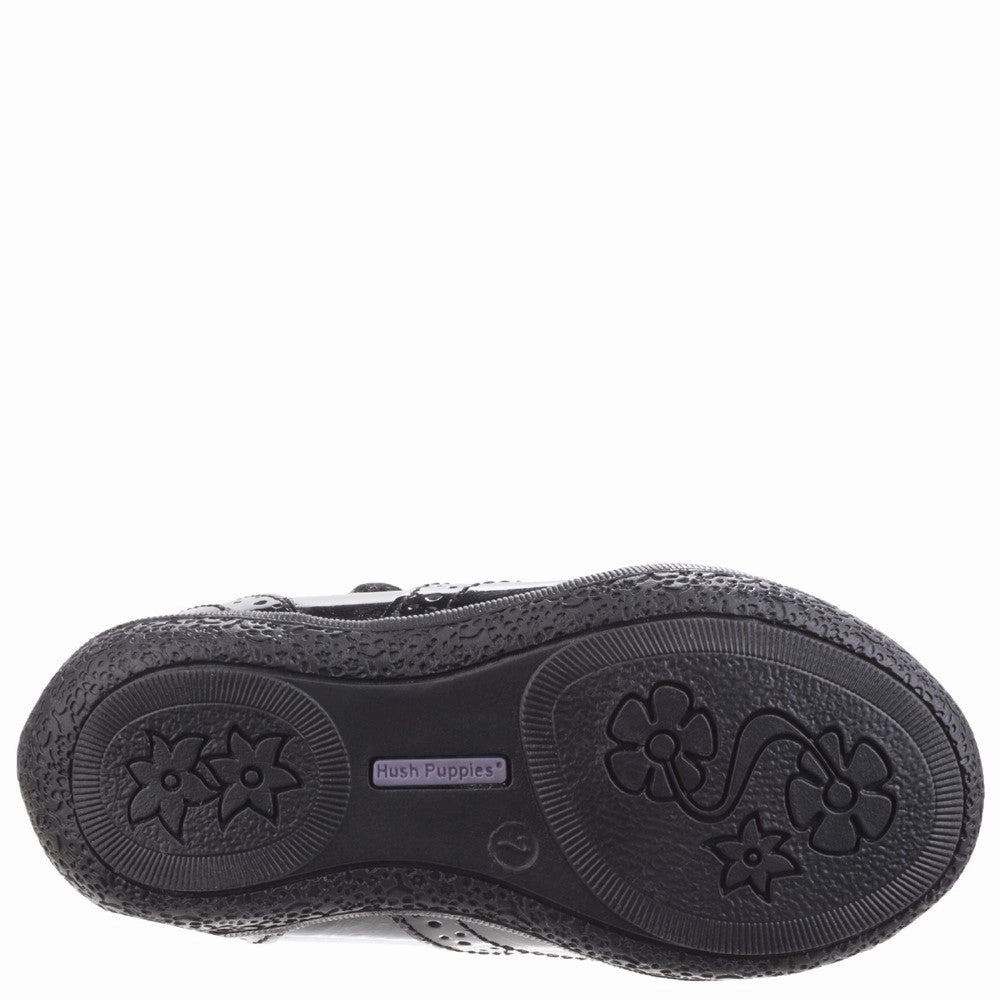 Hush Puppies Rina Patent Junior School Shoes Girls Sneakers Girls Running Shoes