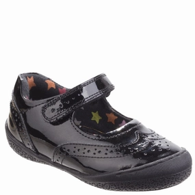 Hush Puppies Rina Patent Junior School Shoes Kids Tennis Shoes,Toddler Athletic Shoes,Youth Casual Shoes