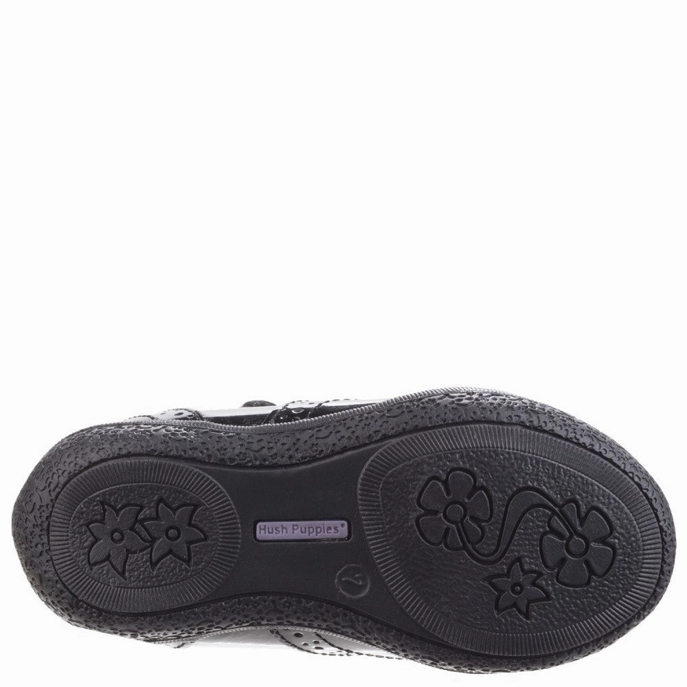 Hush Puppies Rina Patent Junior School Shoes Girls Sneakers Girls Running Shoes