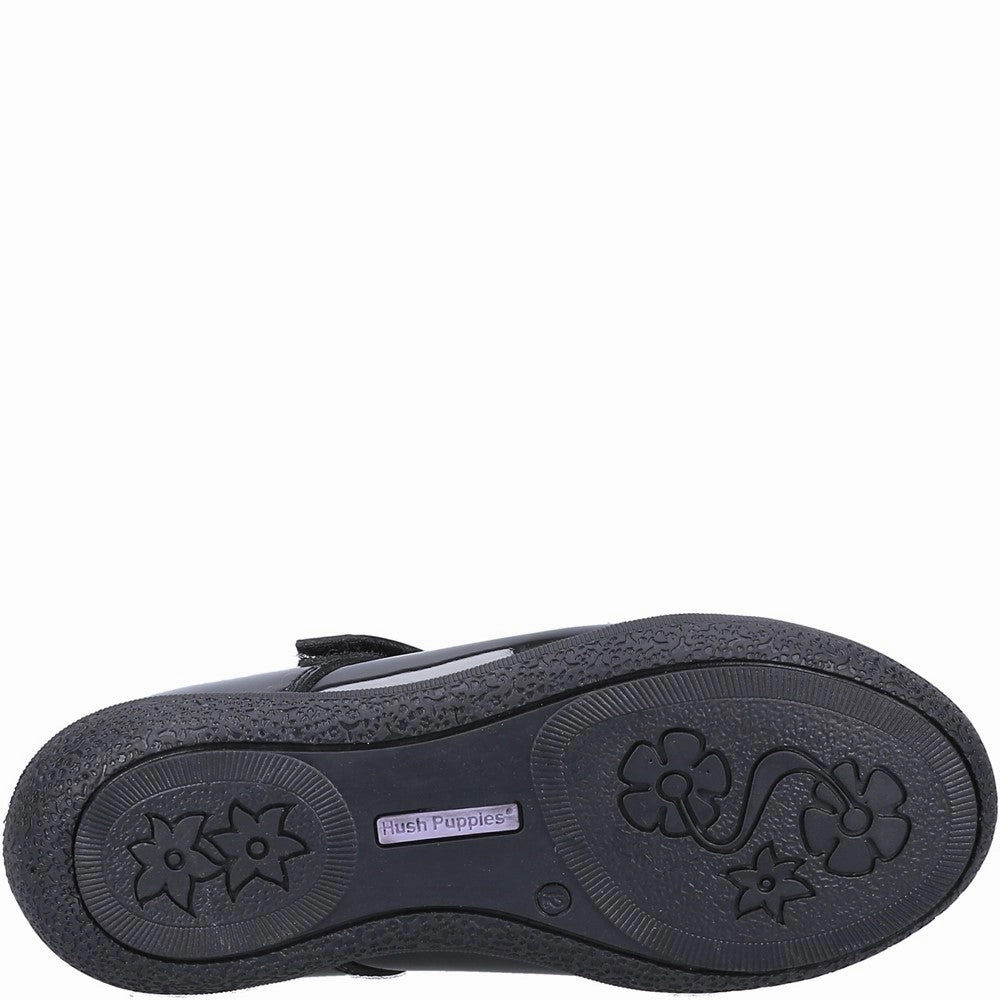 Hush Puppies Rosanna Infant Patent School Shoes Girls Sneakers Girls Running Shoes