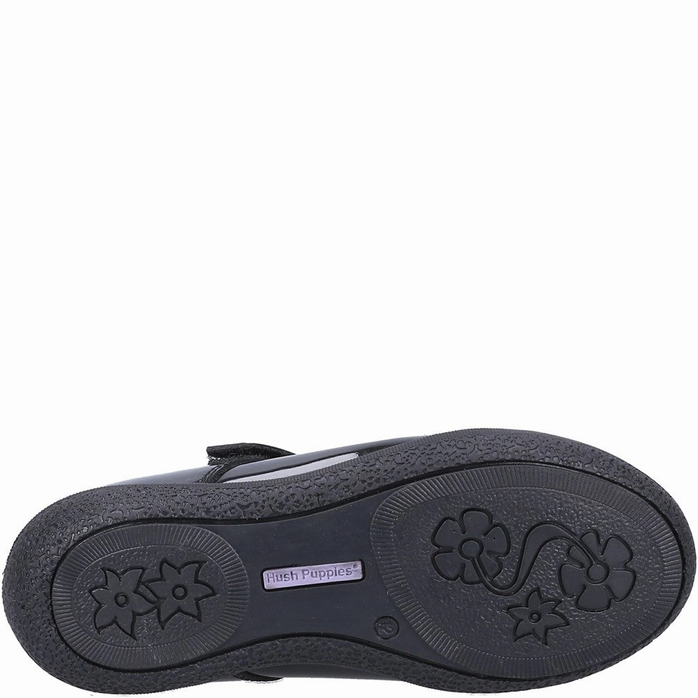 Hush Puppies Rosanna Infant Patent School Shoes Girls Sneakers Girls Running Shoes