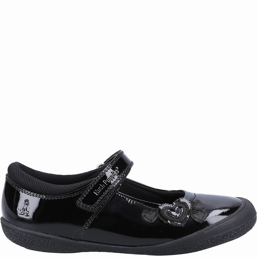 Hush Puppies Rosanna Infant Patent School Shoes Girls Sneakers Girls Running Shoes