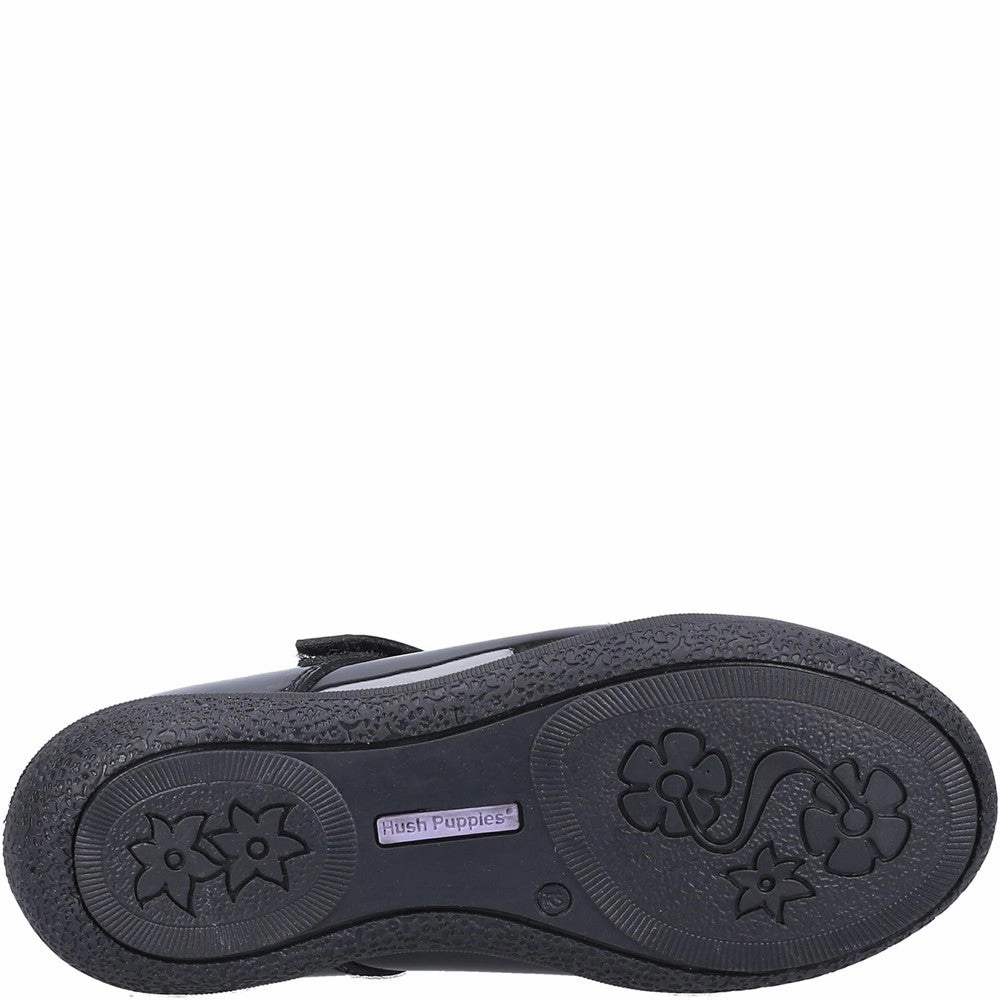 Hush Puppies Rosanna Infant Patent School Shoes Girls Sneakers Girls Running Shoes
