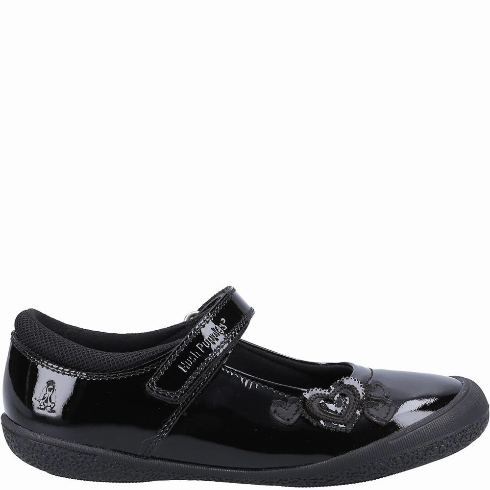 Hush Puppies Rosanna Infant Patent School Shoes Girls Sneakers Girls Running Shoes