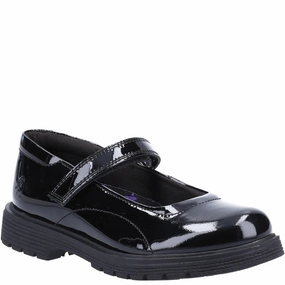 Hush Puppies Tally Junior Patent School Shoes Kids Tennis Shoes,Toddler Athletic Shoes,Youth Casual Shoes