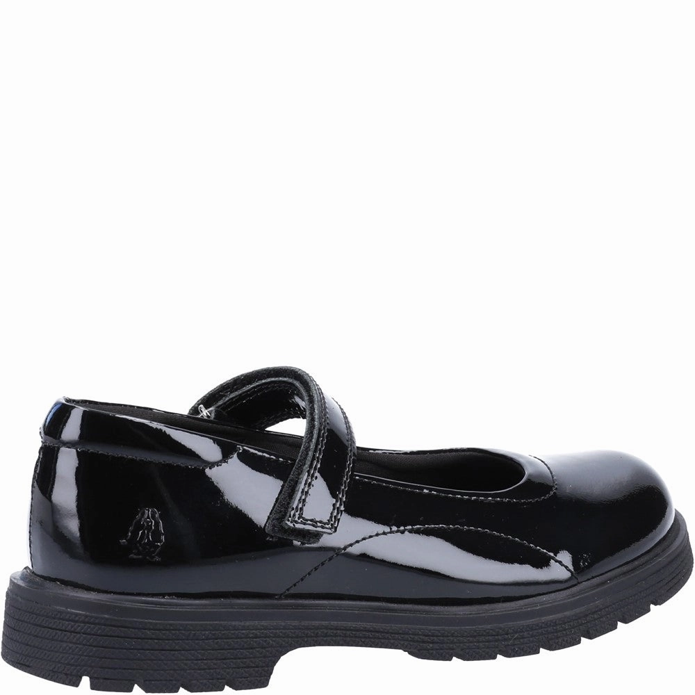Hush Puppies Tally Junior Patent School Shoes Girls Sneakers Girls Running Shoes