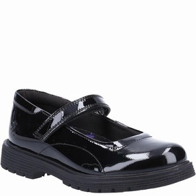 Hush Puppies Tally Junior Patent School Shoes Kids Tennis Shoes,Toddler Athletic Shoes,Youth Casual Shoes