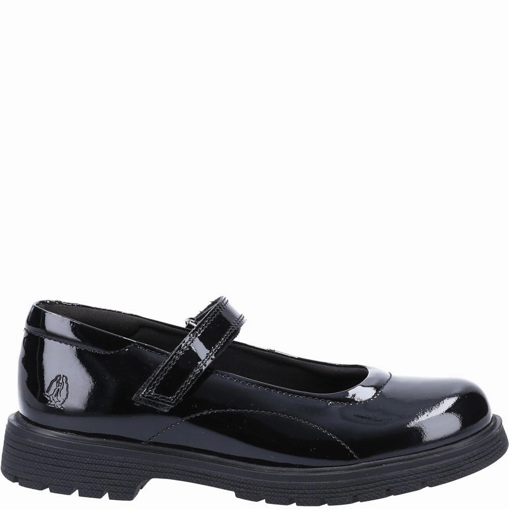 Hush Puppies Tally Junior Patent School Shoes Girls Sneakers Girls Running Shoes