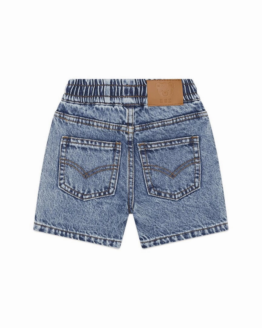 huxbaby Dreamy Denim Short Boys Drawstring Athletic Shorts