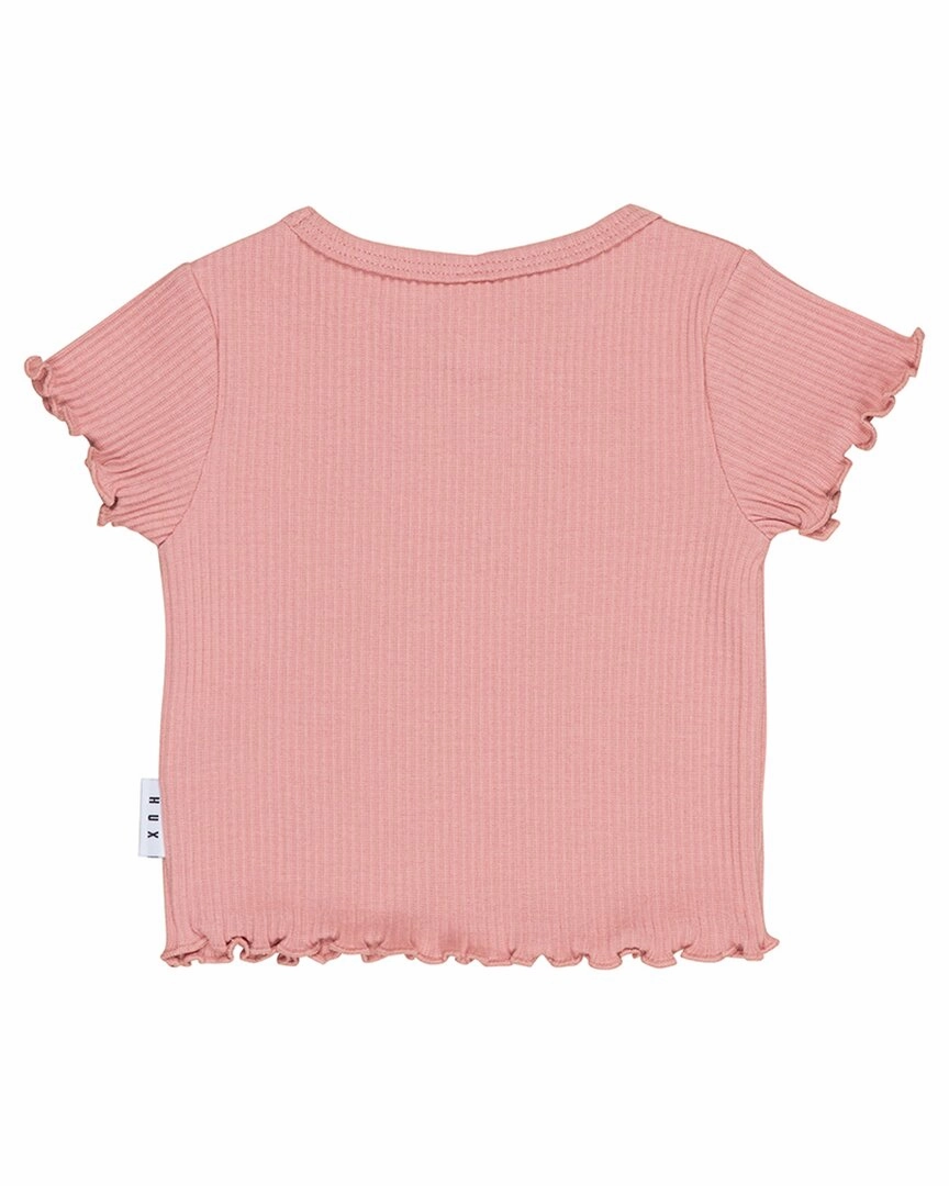 huxbaby Dusty Rose Rib T-Shirt Girls Tunic Top