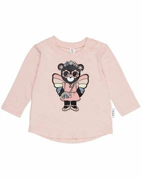 huxbaby Fairy Bear Top ruffle tops girls, long sleeve tees girls