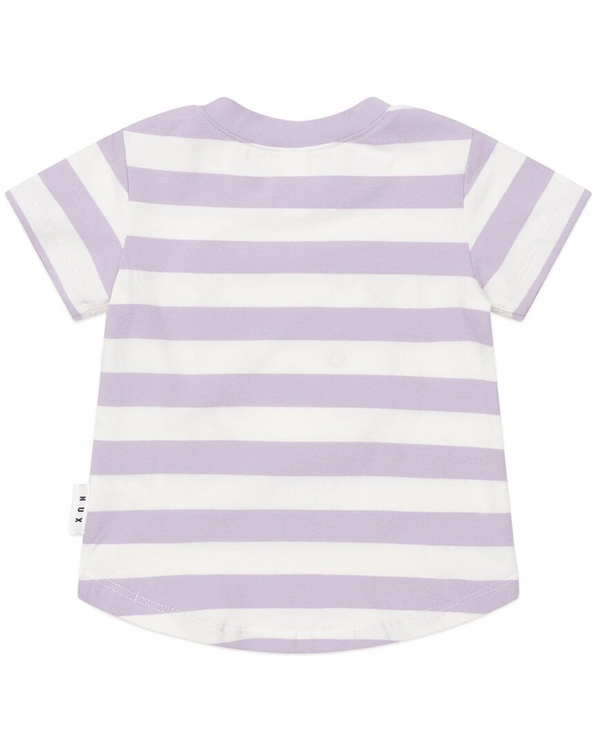 huxbaby Furry Hux Orchid Stripe T-Shirt Girls Tunic Top