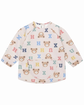 huxbaby Hux Alphabet Messy Smock ruffle tops girls, long sleeve tees girls