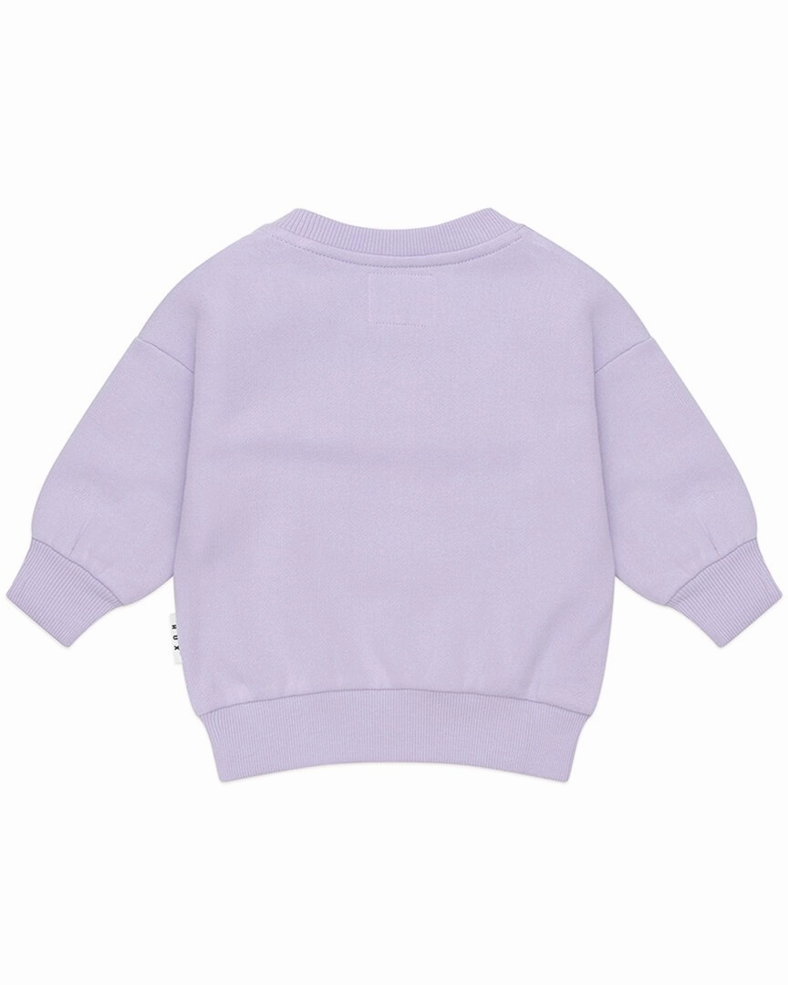huxbaby Orchid Furry Huxbear Sweatshirt Girls Tunic Top