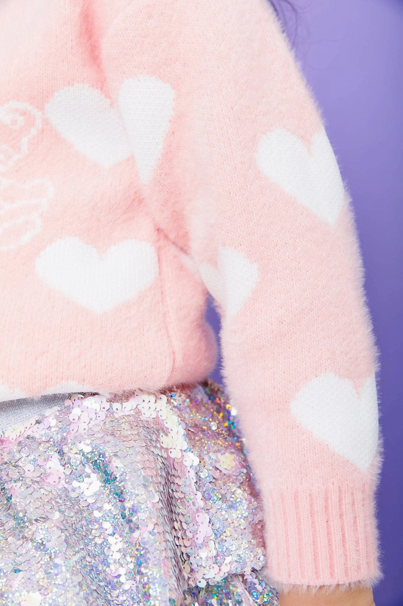 I Love Teddy Bears Knit Sweater Girls Chunky Knit Sweater