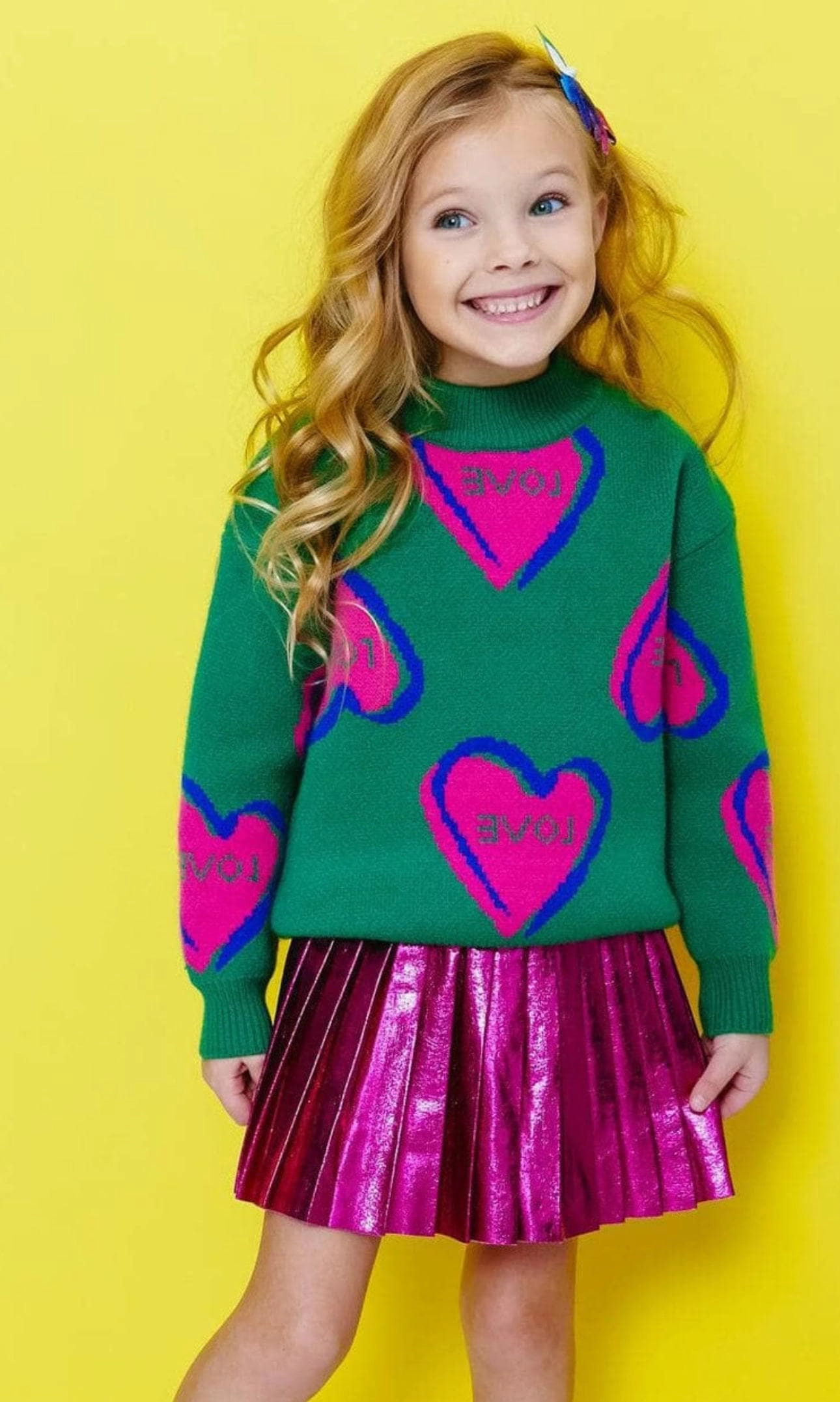 I Love You Sweater Girls Chunky Knit Sweater