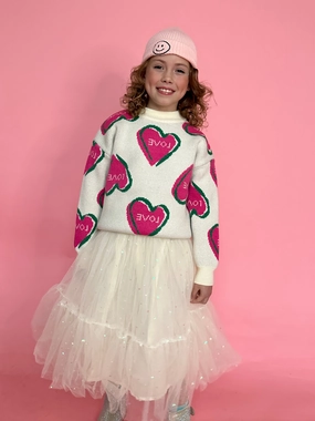 I Love You Sweater girls knit pullovers, cardigan sweaters girls