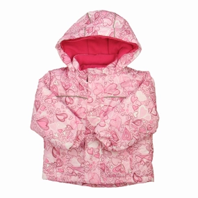 Iceburg Girls Pink Hearts Snow & Ski Coat girls trench coats, waterproof jackets girls