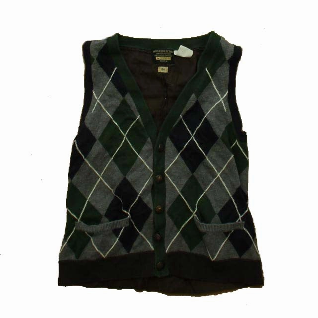 IKKS Boys Navy | Green Argyle Sweater Vest boys cable knit, zip up knitwear boys