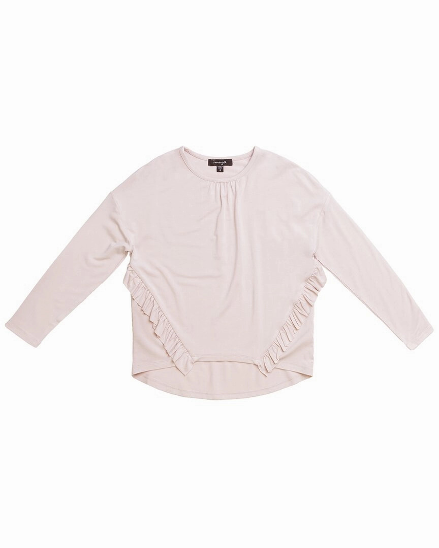 IMOGA Solid Jersey Tunic ruffle tops girls, long sleeve tees girls