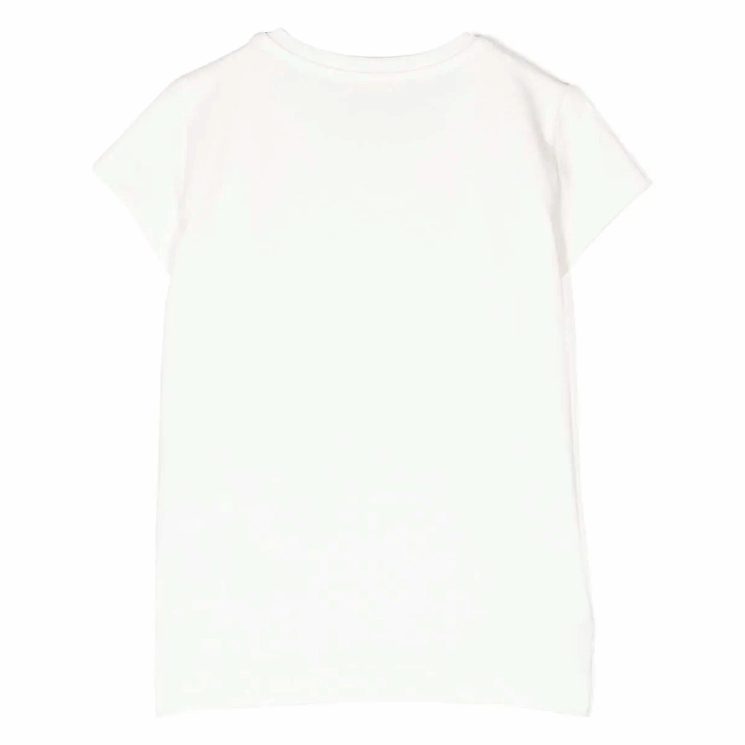Ivory Cotton Floral T-Shirt Girls Tunic Top