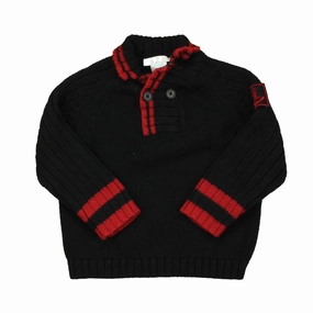 Jacadi Boys Blue | Red Sweater boys cable knit, zip up knitwear boys