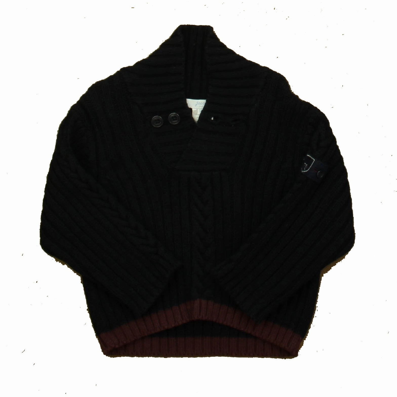 Jacadi Boys Navy | Brown Sweater Boys Half Zip Pullover