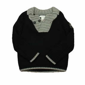 Jacadi Boys Navy | Gray Sweater boys cable knit, zip up knitwear boys