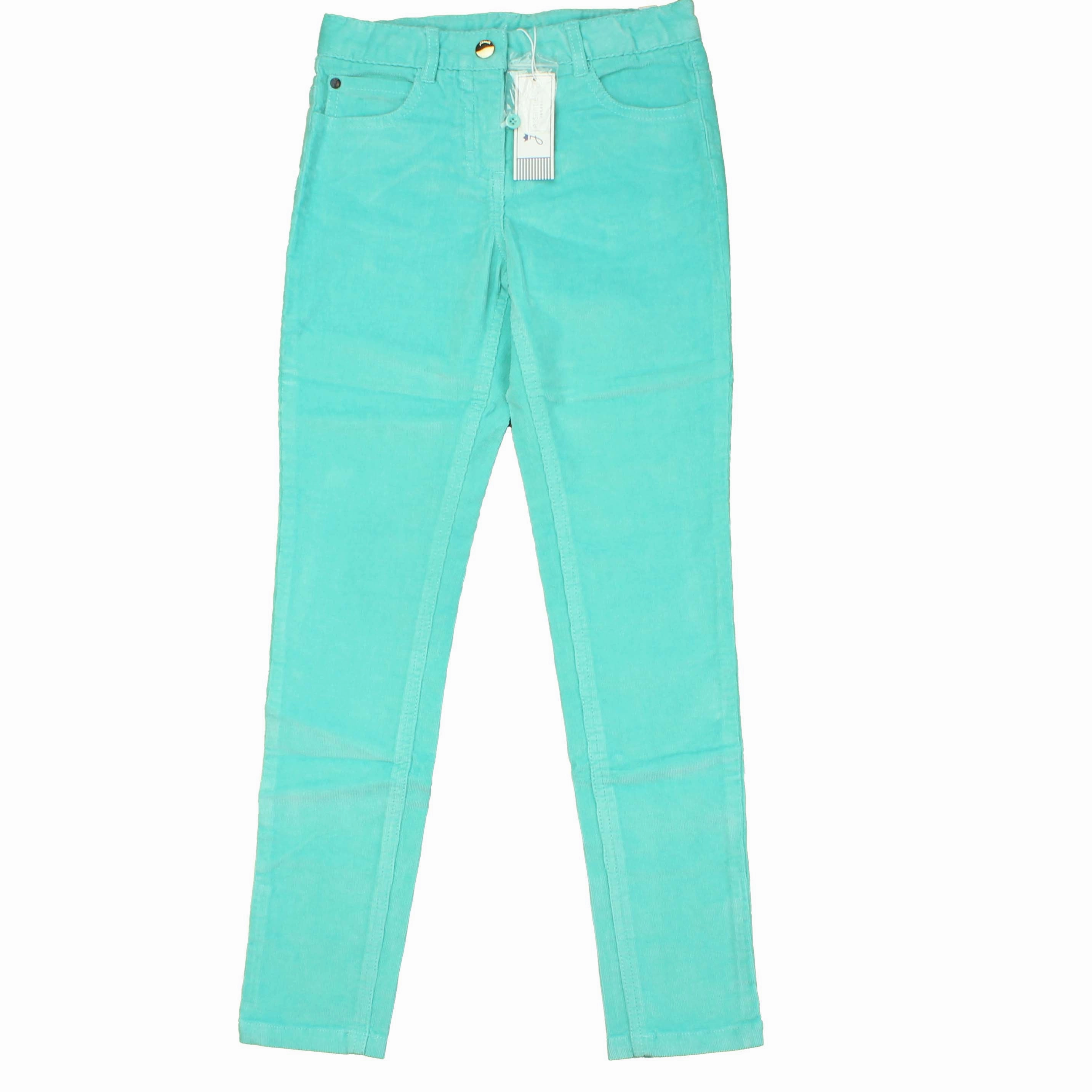 Jacadi Girls Green Corduroy Pants Size: 6Y | 8Y boys jogger pants, school uniform pants boys