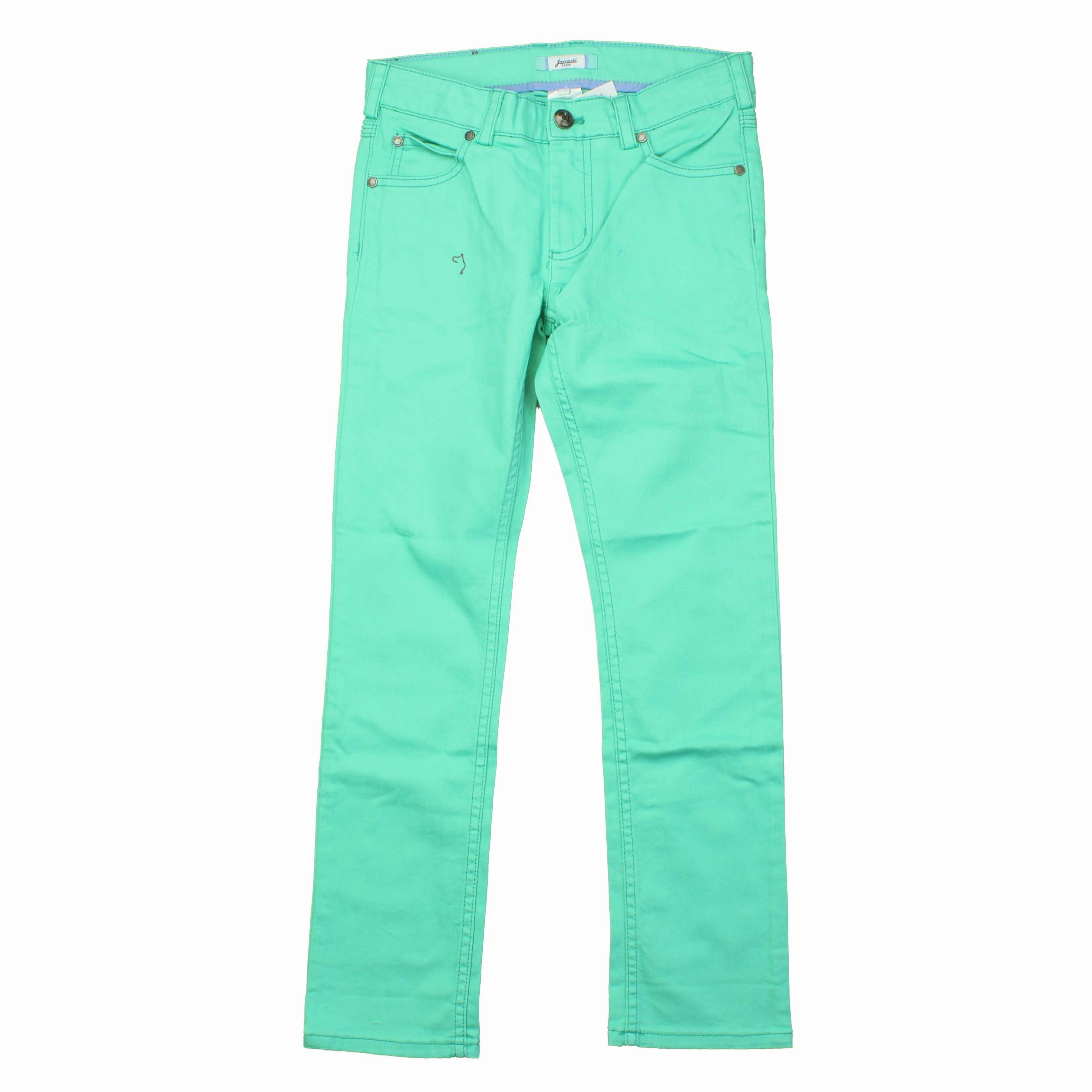 Jacadi Girls Green Jeans Boys Elastic Waist Trousers