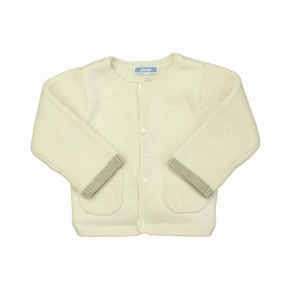 Jacadi Girls Off White | Tan Cardigan girls knit pullovers, cardigan sweaters girls