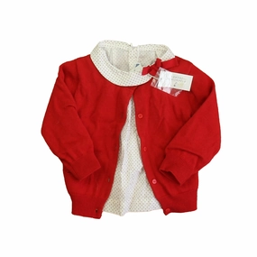 Jacadi Girls Red | Ivory Cardigan girls knit pullovers, cardigan sweaters girls