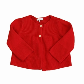 Jacadi Girls Red Cardigan girls knit pullovers, cardigan sweaters girls