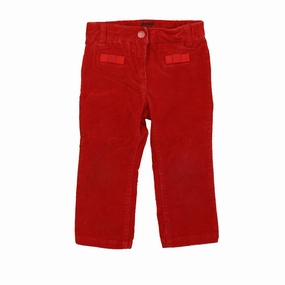 Jacadi Girls Red Corduroy Pants boys jogger pants, school uniform pants boys