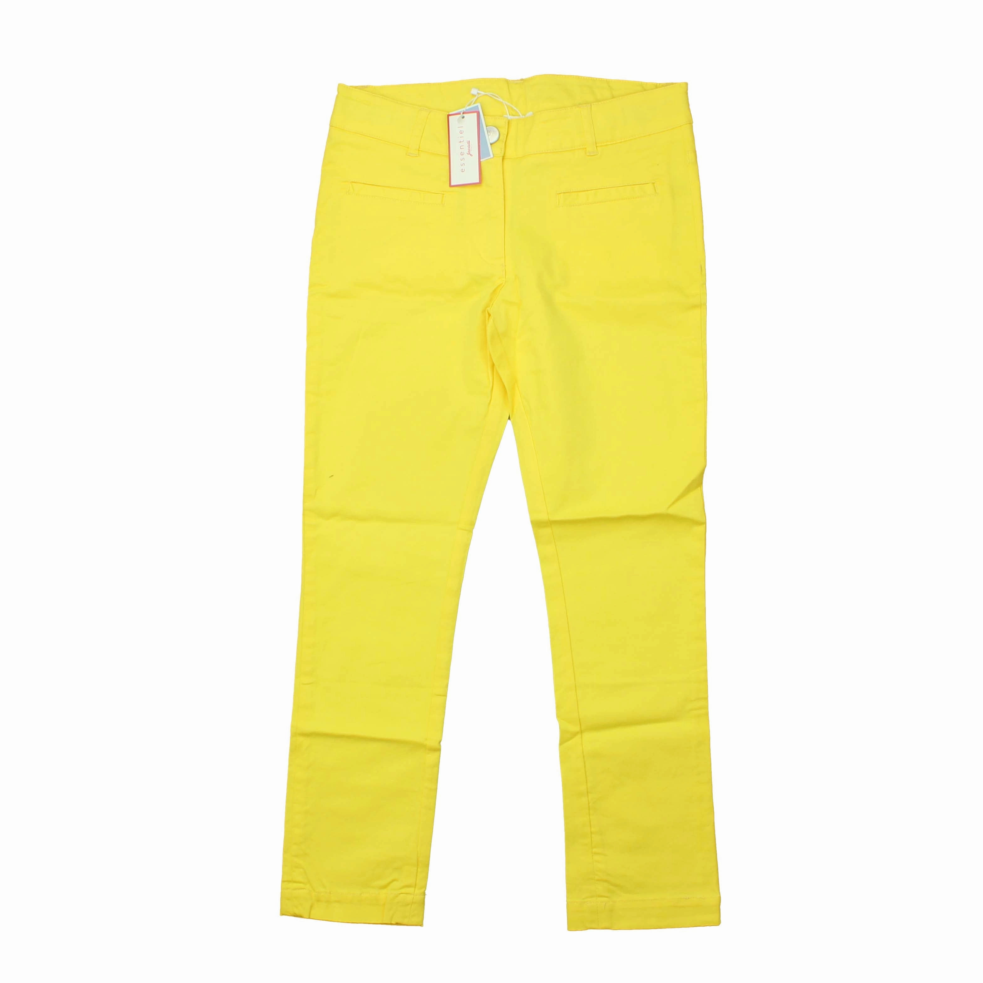 Jacadi Girls Yellow Pants Boys Elastic Waist Trousers
